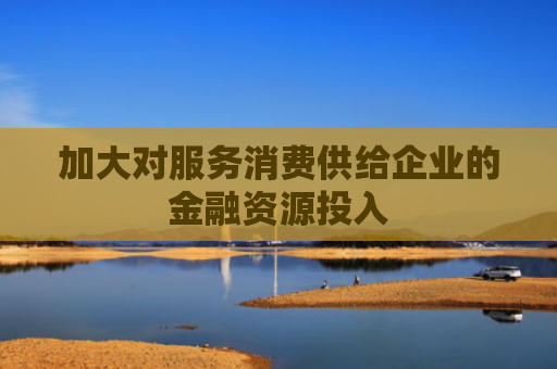 加大对服务消费供给企业的金融资源投入