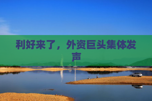 利好来了，外资巨头集体发声