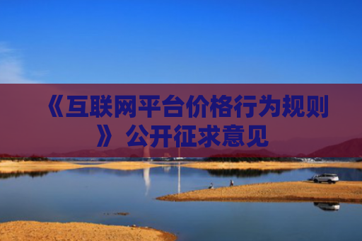 《互联网平台价格行为规则》 公开征求意见
