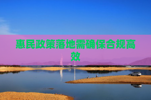 惠民政策落地需确保合规高效