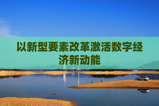 以新型要素改革激活数字经济新动能