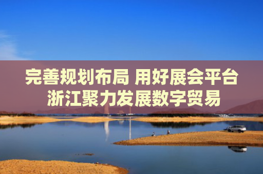 完善规划布局 用好展会平台 浙江聚力发展数字贸易