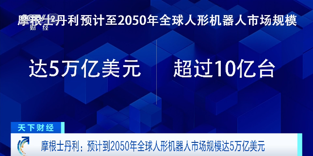 摩根士丹利：到2050年 全球可能会有超过10亿台人形机器人投入使用
