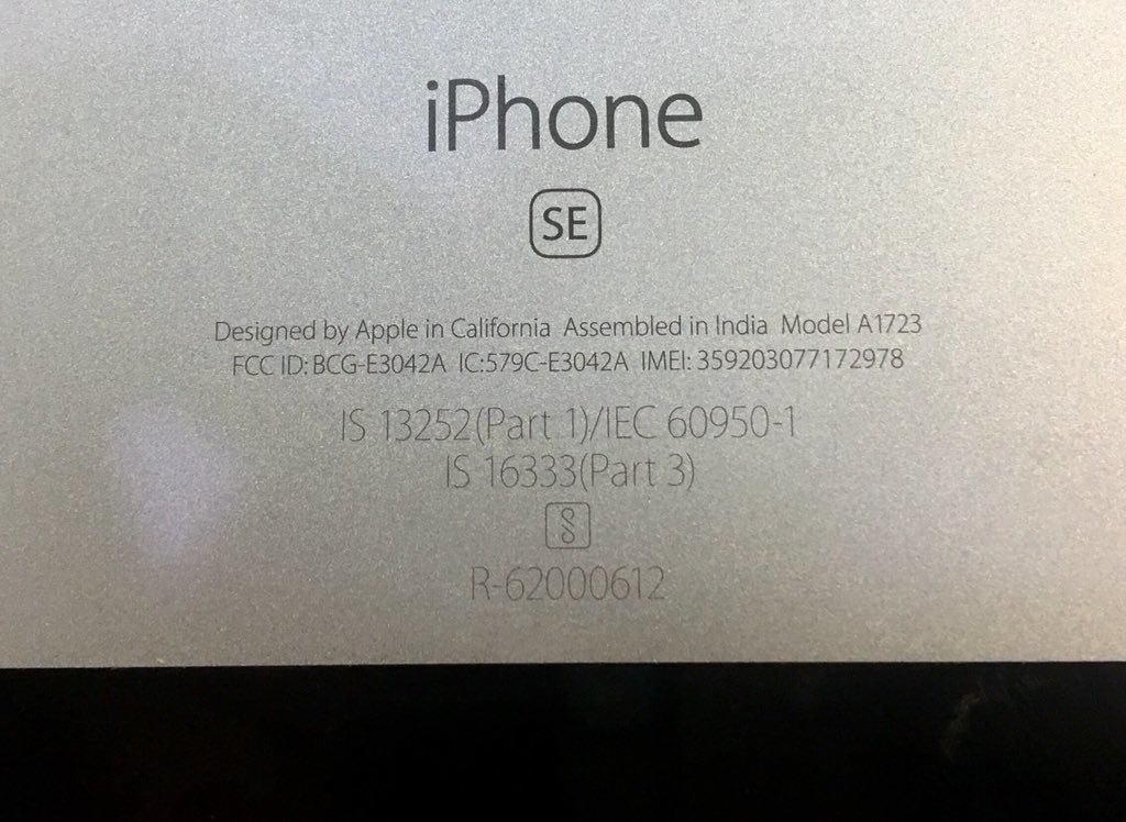 网友展示印度制造的iPhone（图源：社交媒体）