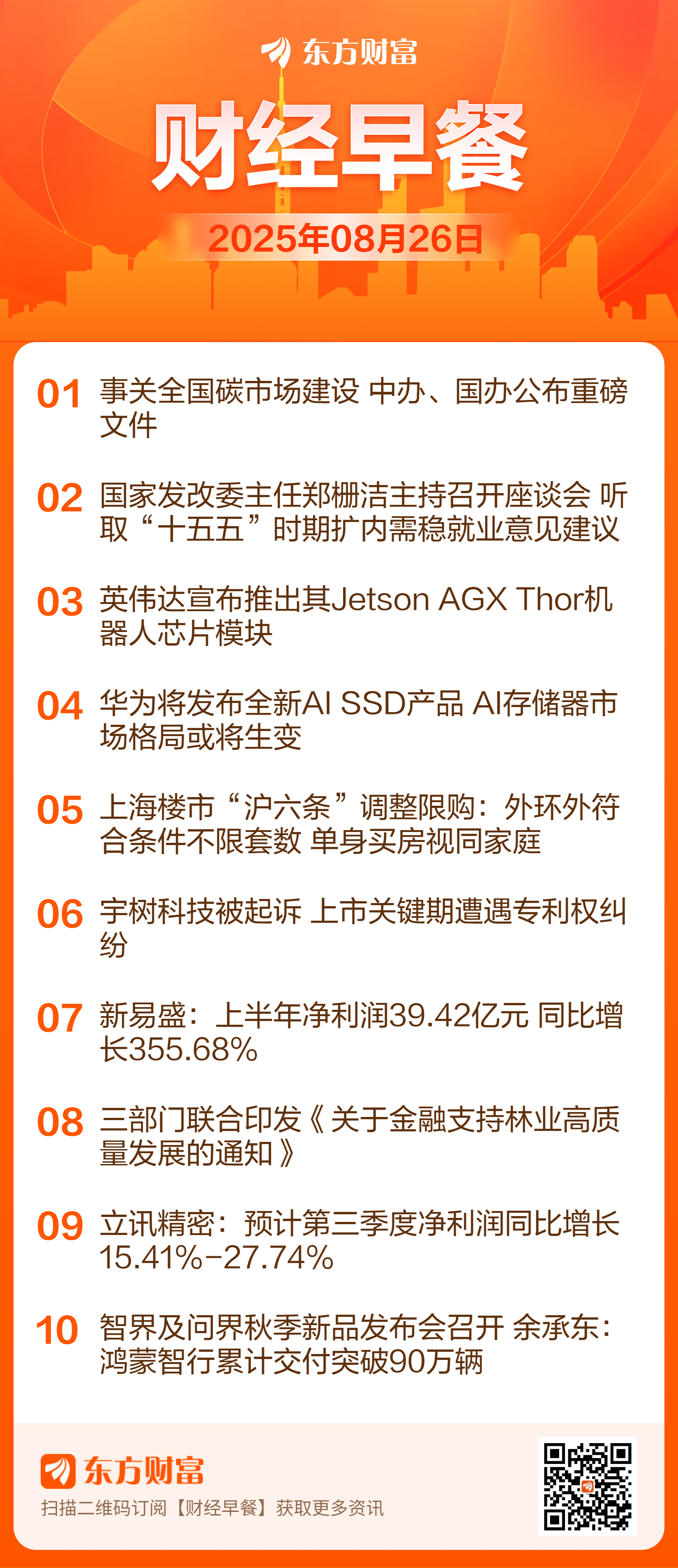 【8月26日Choice早班车】国家发改委主任郑栅洁主持召开座谈会 听取“十五五”时期扩内需稳就业意见建议