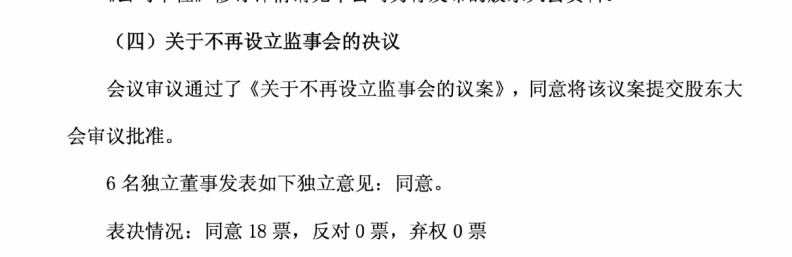 五大行集体公告，不再设立监事会